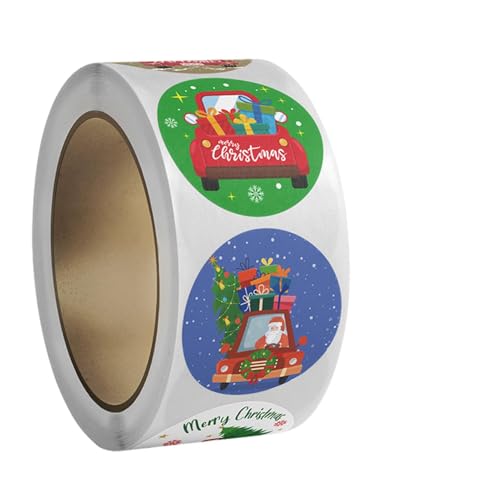 D-Rolle Weihnachtsaufkleber für | Sortiment runder Etiketten für Winterpartys – dekorative Aufkleber für Geschenkverpackungen, Grußkarten, Geschenktüten D-Rolle Weihnachtsaufkleber für | Sortiment runder Etiketten für Winterpartys – dekorative Aufkleber für Geschenkverpackungen, Grußkarten, Geschenktüten von Générique