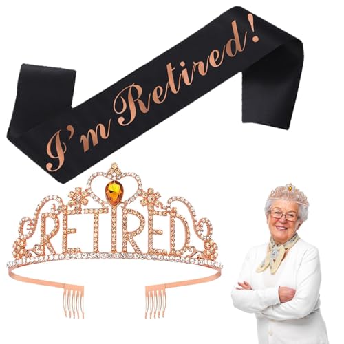 Dekoration für den Ruhestand – Happy Retirement, Partyzubehör, Urlaubsparty-Zubehör, Uni, für Bühnenfeiern, Büropartys und Dekoration für den Ruhestand – Happy Retirement, Partyzubehör, Urlaubsparty-Zubehör, Uni, für Bühnenfeiern, Büropartys und von Générique