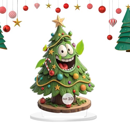 Dekoration für den Schreibtisch, Weihnachten, 2D-Weihnachtsbaum aus Acryl, dekorativ, für Tisch, Party, Mittelstück für Regal, Büro, Bibliothek, Schrank, Kommode, Fensterbank, Kamin Dekoration für den Schreibtisch, Weihnachten, 2D-Weihnachtsbaum aus Acryl, dekorativ, für Tisch, Party, Mittelstück für Regal, Büro, Bibliothek, Schrank, Kommode, Fensterbank, Kamin von Générique