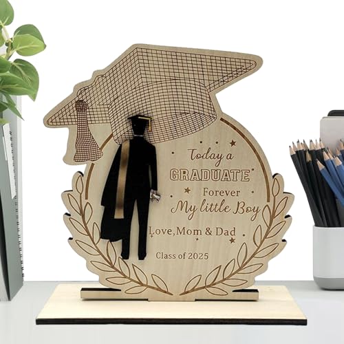 Dekorationen zum Graduieren 2025 aus Holz – Souvenir aus Holz – inspirierende Schreibtischdekoration und Fotozubehör für Schule Dekorationen zum Graduieren 2025 aus Holz – Souvenir aus Holz – inspirierende Schreibtischdekoration und Fotozubehör für Schule von Générique