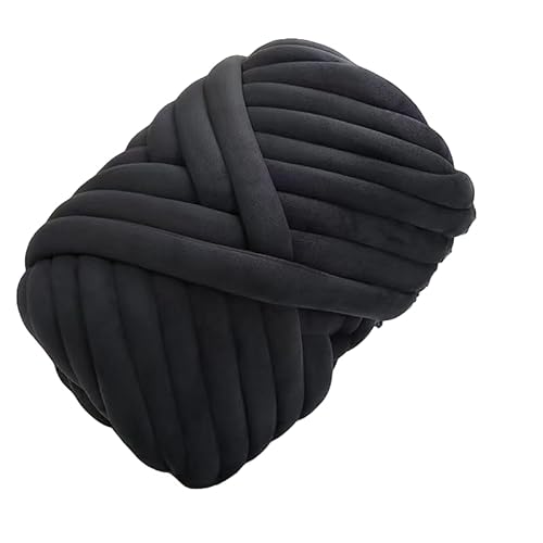 Dicke Wolle zum Handstricken 500g sperrige Wolle zum Armstricken Decken, Dekokissen, Körbe, Tiernester (21# Dark Gray) von Générique