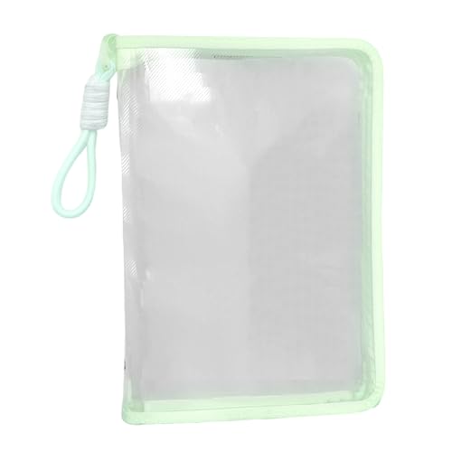 Dokumententasche, Büro-Tasche, Reißverschluss, transparent, dick, PP-Material, großes Fassungsvermögen, Organizer-Nutzung, 30,5 x 22,9 x 3,5 cm, Pink Grün, 1 Stück Dokumententasche, Büro-Tasche, Reißverschluss, transparent, dick, PP-Material, großes Fassungsvermögen, Organizer-Nutzung, 30,5 x 22,9 x 3,5 cm, Pink Grün, 1 Stück von Générique