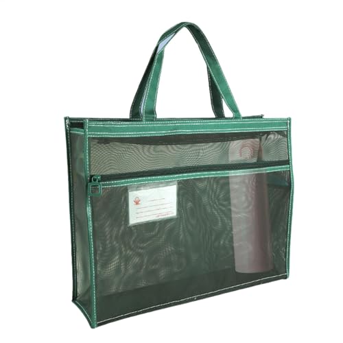 Dokumententasche aus Netzstoff mit Reißverschluss, Netztaschen mit Reißverschluss, 17 x 13 x 4,4 Zoll mit Griff und Reißverschluss, Aufbewahrungstasche für Kunsthandwerk, grün, Se référer au Dokumententasche aus Netzstoff mit Reißverschluss, Netztaschen mit Reißverschluss, 17 x 13 x 4,4 Zoll mit Griff und Reißverschluss, Aufbewahrungstasche für Kunsthandwerk, grün, Se référer au von Générique
