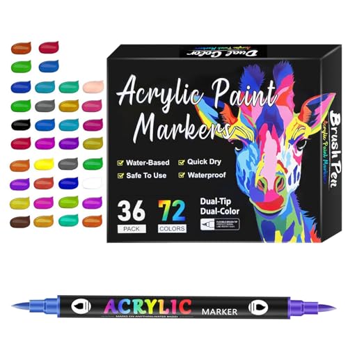 Doppelseitige Marker – Acrylmarker, Skizzenstifte | Doppel-Tipp-Kunstmarker für Erwachsene und Erwachsene, Mal- und Zeichenwerkzeuge für Künstler, geliefert von Générique