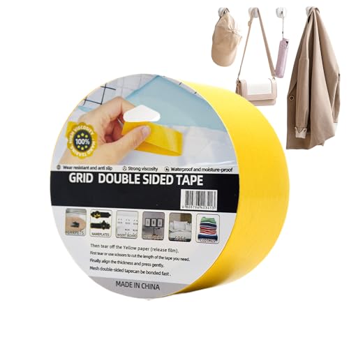 Doppelseitiges Klebeband, doppelseitiges Klebeband | Abnehmbare Klebebandrolle – Crafts Gripper mit Fiberglass Mesh, Tischlerbedarf für die Schule zu Hause, Kartenherstellung von Générique