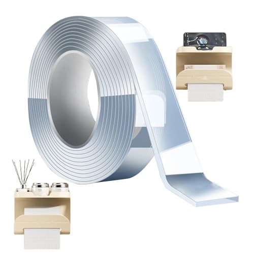 Doppelseitiges Klebeband | Transparentes Klebeband auf Rolle | Posterklebeband, wasserdichtes Montageklebeband für Keramikfliesen, Holzwand von Générique