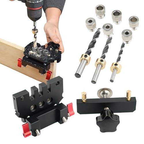 Doweling Jig | Multifunktionale verstellbare Dübelschablone | Erneuern Sie die Schablone für gerade Löcher, komplettes Dübelschablonen-Set, Bohrführungswerkzeug, Dübelschablone bis mein Doweling Jig | Multifunktionale verstellbare Dübelschablone | Erneuern Sie die Schablone für gerade Löcher, komplettes Dübelschablonen-Set, Bohrführungswerkzeug, Dübelschablone bis mein von Générique