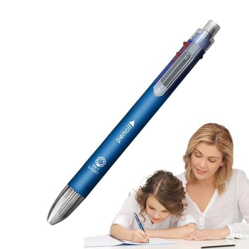 Druckkugelschreiber, Stifte für die Schule | Austauschbare 5-Farben-Kugelschreiber mit Bleistift | Einziehbares Schulmaterial mit Feder, glatter multifunktionaler Schreibstift für den Tr Druckkugelschreiber, Stifte für die Schule | Austauschbare 5-Farben-Kugelschreiber mit Bleistift | Einziehbares Schulmaterial mit Feder, glatter multifunktionaler Schreibstift für den Tr von Générique