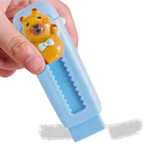 Einziehbarer Radiergummi – Push-Pull-Radiergummi | Weiche und niedliche Capybara-Radiergummi | Künstlerradierer, einziehbarer Radiergummi für Kunst, Zeichnen, Malen, weiche Radiergummis und von Générique