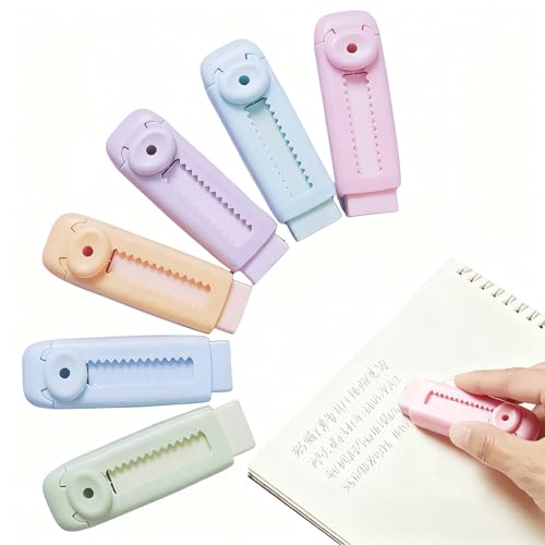 Einziehbarer Radiergummi | Set mit verschiebbaren Radiergummis – ergonomisches Zubehör für Studenten, präzise Kontrolle für Skizzen, Kunst, Zeichnen, multifunktional von Générique