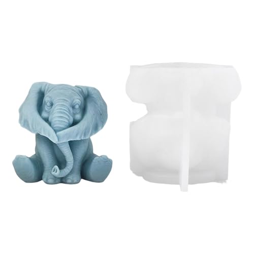 Elefantenkerzenform – tragbare Elefantenkerzenform | 3D-Tier-Silikonformen für Seifenherstellung von Générique
