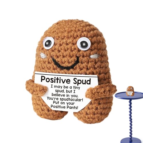 Emotionale Unterstützung mit Häkelpuppel – handgefertigte Kartoffelplugie, motivierendes Strickspielzeug | Geschenk aus weicher Wolle, erhebende Dekoration, beruhigende Dekoration, Boost-Menta Emotionale Unterstützung mit Häkelpuppel – handgefertigte Kartoffelplugie, motivierendes Strickspielzeug | Geschenk aus weicher Wolle, erhebende Dekoration, beruhigende Dekoration, Boost-Menta von Générique