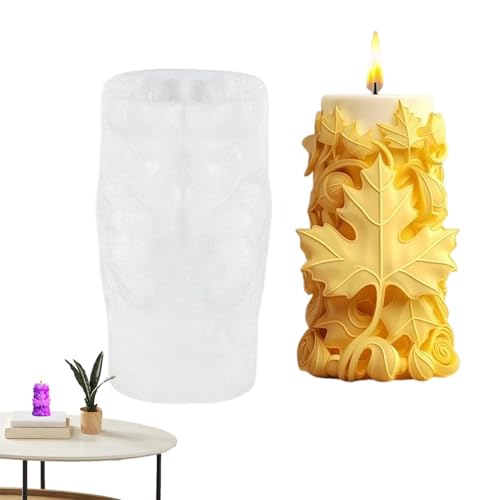 Epoxidharz-Zylinderform, 3D-Kerzenherstellungsformen | Ahorn-Design Silikonform – -Antihaft-Seife für Familie Freunde Kollegen Epoxidharz-Zylinderform, 3D-Kerzenherstellungsformen | Ahorn-Design Silikonform – -Antihaft-Seife für Familie Freunde Kollegen von Générique
