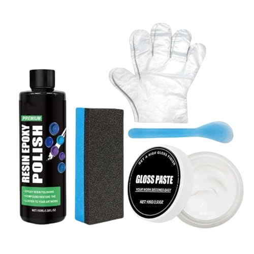 Epoxidharz - hochglänzende Polierpaste, Raffinierpaste aus | flüssigeres Harzhandwerk für dekorative Tische, Schmuckveredelung, Kunstplatten, R von Générique