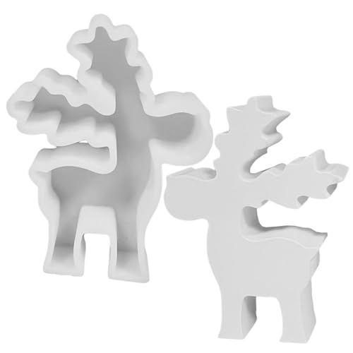 Epoxidharzform, Weihnachten, Silikonform, Hirsch, Hirsch, Silikonform, wiederverwendbar, Epoxidharz, Guss, Hirsch, Weihnachten, kann als Kerzenformen, Kerzen oder Duftseifen verwendet werden von Générique