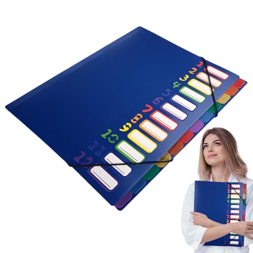 Erweiterbarer Ordner-Dateimanager, tragbarer Aktenordner, Papier-Organizer, praktischer 12-lagiger Ordner, Dokumentenaufbewahrung für Büro, Zuhause, Studenten Erweiterbarer Ordner-Dateimanager, tragbarer Aktenordner, Papier-Organizer, praktischer 12-lagiger Ordner, Dokumentenaufbewahrung für Büro, Zuhause, Studenten von Générique
