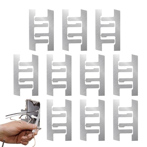 F-Klemmen für Wandbox, Befestigungsgurte für elektrische Boxen, 10 x Halterung für elektrische Steuerboxen, Wartungswerkzeuge für Hausbesitzer für die Lösung von Générique