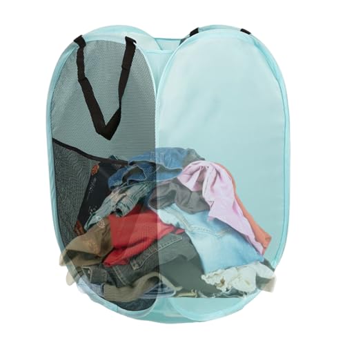 Faltbarer Wäschesammler – aus Netzstoff, tragbar, Aufbewahrung von Kleidung | Pop-Up-Ständer mit Griffen und Taschen, leichte Aufbewahrung für Waschmaschinen im Badezimmer Faltbarer Wäschesammler – aus Netzstoff, tragbar, Aufbewahrung von Kleidung | Pop-Up-Ständer mit Griffen und Taschen, leichte Aufbewahrung für Waschmaschinen im Badezimmer von Générique