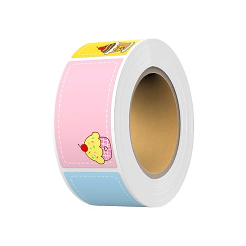 Farbige Etiketten, bunte Aufkleber – 280 / Rollen wasserdichter Farbkuchenaufkleber | Bright Rectangular Name Tags for Craft Business School Klassengebrauch von Générique