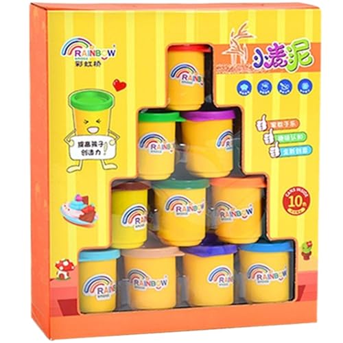 Farbige Lufttrockenreinigung, 10-farbige Modelliermasse, nicht klebrige Molding Clay, Bold Colors Clay, Air Dry Modeling Clay, Family Portable Modeling Clay Kit Oven Bake Clay For Family, Friends, Farbige Lufttrockenreinigung, 10-farbige Modelliermasse, nicht klebrige Molding Clay, Bold Colors Clay, Air Dry Modeling Clay, Family Portable Modeling Clay Kit Oven Bake Clay For Family, Friends, von Générique