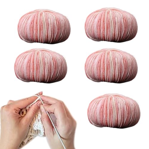 Farbverlaufsgarn, Regenbogengarn | Baumwollgarn Regenbogen mitteldick – Strick- und Häkelzubehör aus weichem buntem Garn, 5 x handgefärbtes Garn für Pullover, Schal, Schal Farbverlaufsgarn, Regenbogengarn | Baumwollgarn Regenbogen mitteldick – Strick- und Häkelzubehör aus weichem buntem Garn, 5 x handgefärbtes Garn für Pullover, Schal, Schal von Générique