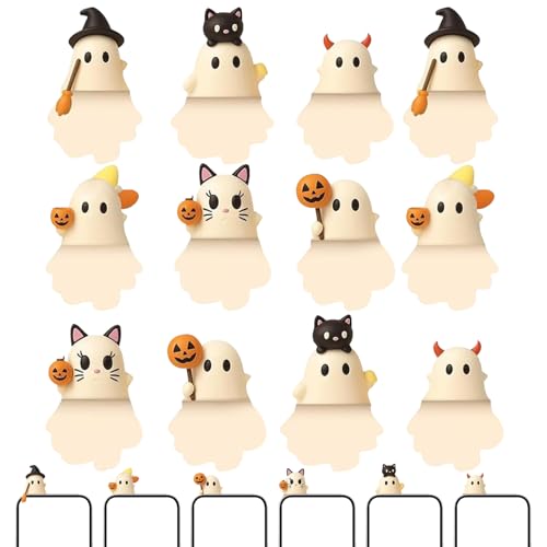 Figuren für Telefonhüllen | Klebefiguren für Schutzhüllen – abziehbarer Aufkleber, 12 Stück, Halloween-Thema, Smartphone-Zubehör, Geschenke für Figuren für Telefonhüllen | Klebefiguren für Schutzhüllen – abziehbarer Aufkleber, 12 Stück, Halloween-Thema, Smartphone-Zubehör, Geschenke für von Générique