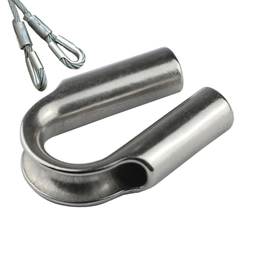 Fingerhut für Seil, Fingerhut für Kabel, Fingerhut aus Edelstahl – Fingerhut für Drahtseil, Schienenklemmen, Regalwerkzeug von Générique