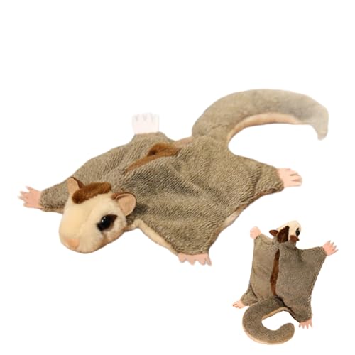 Fliegendes Eichhörnchen-Spielzeug – Tierspielzeug gefüllt mit Schaumstoffen, mit Magnetverschlüssen, realistisches Design und weiche Details | beruhigender Begleiter mit flauschigen Stoffen, ideale Fliegendes Eichhörnchen-Spielzeug – Tierspielzeug gefüllt mit Schaumstoffen, mit Magnetverschlüssen, realistisches Design und weiche Details | beruhigender Begleiter mit flauschigen Stoffen, ideale von Générique
