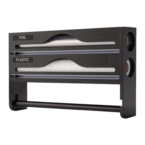 Folienspender – Folienschneider, ausziehbar, Organizer für Lebensmittelfolie, für Küche, Wandschneidebox, Aufbewahrung für Papier, Backen, Grill, Speisekammer, Kühlschrank Folienspender – Folienschneider, ausziehbar, Organizer für Lebensmittelfolie, für Küche, Wandschneidebox, Aufbewahrung für Papier, Backen, Grill, Speisekammer, Kühlschrank von Générique