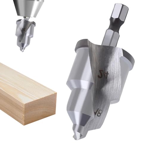 Fräsbohrer - Kegelbohrer Fräser | PVC Fitting-Sparer | Robuste Reibahle | Rohrkelle Werkzeug | Schnellwechsel-Bit, Rohrreibahle Werkzeug für die Rohrreparatur Fräsbohrer - Kegelbohrer Fräser | PVC Fitting-Sparer | Robuste Reibahle | Rohrkelle Werkzeug | Schnellwechsel-Bit, Rohrreibahle Werkzeug für die Rohrreparatur von Générique