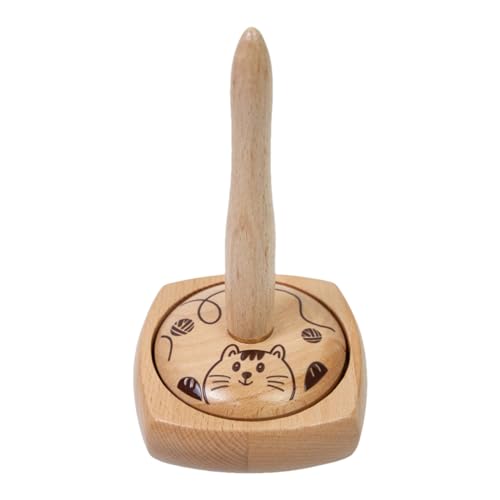 Garnhalter aus Holz – Garnballenhalter zum Stricken | Garnkugelhalter mit Kugellager aus Holz, Geschenkspender Halter zum Häkeln, Strickbälle glatt por von Générique