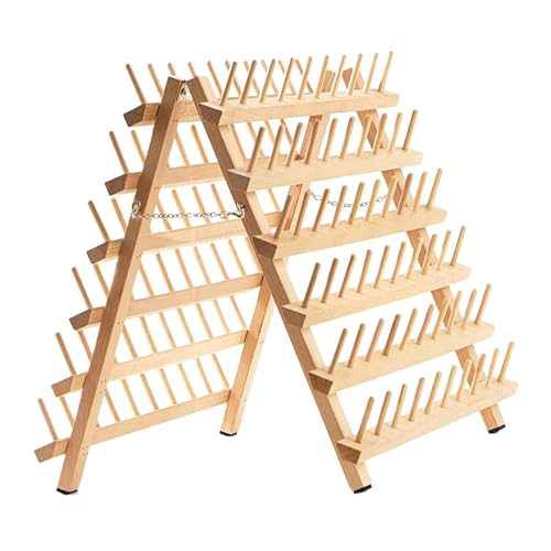 Garnhalter aus Holz – Spulenregal, Aufbewahrung von Stickereien | Faltbarer Handgewindehalter, doppelseitiger Gewindehalter, Quilt-Displaytür 120 PEG, Zubehör für Salz Garnhalter aus Holz – Spulenregal, Aufbewahrung von Stickereien | Faltbarer Handgewindehalter, doppelseitiger Gewindehalter, Quilt-Displaytür 120 PEG, Zubehör für Salz von Générique