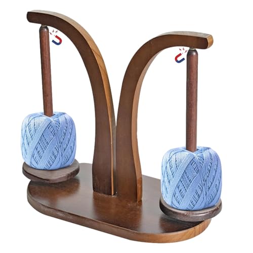 Garnkugelhalter aus Holz – Garnhalter für zwei Garnkugeln | Garnhalter zum Stricken und Häkeln | Doppelter Garnhalter aus Holz | Magnetischer Strickgarnhalter drehbar aus Wolle, Zubehör von C Garnkugelhalter aus Holz – Garnhalter für zwei Garnkugeln | Garnhalter zum Stricken und Häkeln | Doppelter Garnhalter aus Holz | Magnetischer Strickgarnhalter drehbar aus Wolle, Zubehör von C von Générique
