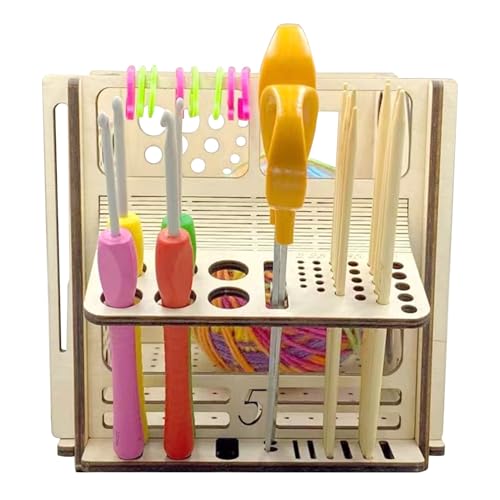 Garnschüssel, Häkelgarnschüssel – Holzspender und Hakenhalter – Strickkorb Organizer für Zubehör und Zubehör Garnschüssel, Häkelgarnschüssel – Holzspender und Hakenhalter – Strickkorb Organizer für Zubehör und Zubehör von Générique