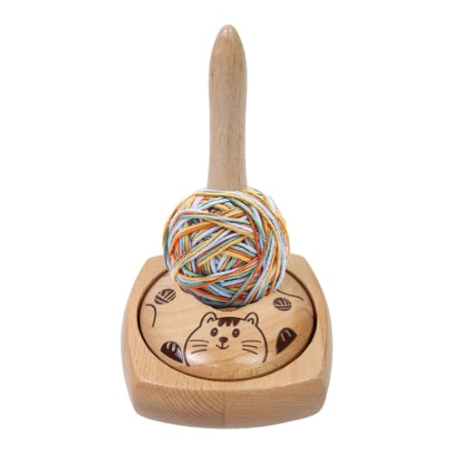 Garnspinne zum Häkeln, Garnhalter zum Stricken, Kugelhalter mit Kugellager aus Holz | Garnkugelhalter mit Kugellagern und rutschfesten Pads, f Garnspinne zum Häkeln, Garnhalter zum Stricken, Kugelhalter mit Kugellager aus Holz | Garnkugelhalter mit Kugellagern und rutschfesten Pads, f von Générique