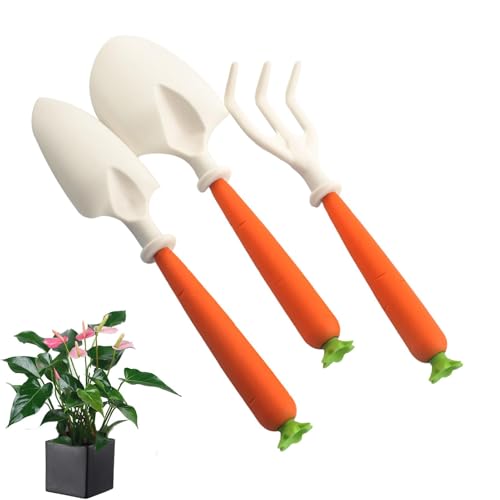 Gartengeräte für Gartengeräte – Gartengeräte-Set mit Rechenschaufel und Griff in Karottenform, tragbares Gartengrab-Spielzeug, Bodenpflanzenwerkzeug Gartengeräte für Gartengeräte – Gartengeräte-Set mit Rechenschaufel und Griff in Karottenform, tragbares Gartengrab-Spielzeug, Bodenpflanzenwerkzeug von Générique