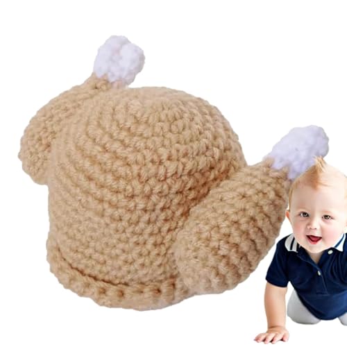 Gebratener Truthahnhut, Thanksgiving Tricotted Cosplay Caps für Truthahn – Cosplay-Kappen mit Truthahn, lustige Partykostüme für den Tag der Feier von Générique