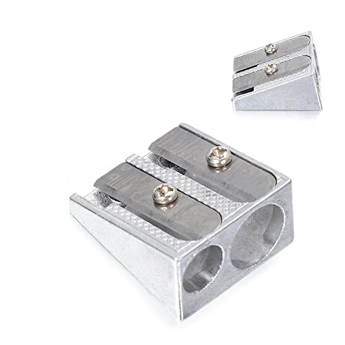 Générique 1 Stück Anspitzer aus Metall, abgeschrägt, Doppelloch, Bleistiftspitzer, Schule, Büro, Anspitzer, Schreibwaren Générique 1 Stück Anspitzer aus Metall, abgeschrägt, Doppelloch, Bleistiftspitzer, Schule, Büro, Anspitzer, Schreibwaren von Générique