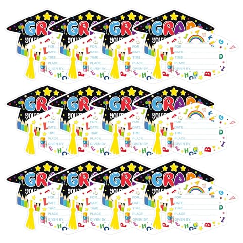 Générique 2025 Graduation Einladungen, 24 x Preschool Graduation Einladungen, Mützenform, Einladungen, Einladungen für Veranstaltungen, Partyeinladungen, 16,8 x 10,8 cm Générique 2025 Graduation Einladungen, 24 x Preschool Graduation Einladungen, Mützenform, Einladungen, Einladungen für Veranstaltungen, Partyeinladungen, 16,8 x 10,8 cm von Générique