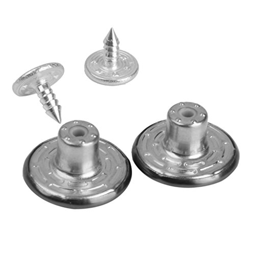Générique 50 Stück Knöpfe aus Metall, ohne Nähte, Motiv Sterne, für Jeans, Hosen, Taschen, 17 mm – Schwarz Générique 50 Stück Knöpfe aus Metall, ohne Nähte, Motiv Sterne, für Jeans, Hosen, Taschen, 17 mm – Schwarz von Générique
