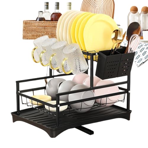 Générique Abtropfgestell, kompaktes Design, 2 Ebenen, platzsparend, mit Abtropfgestell, Deckel, rostfrei, für Wohnung, Restaurant, Générique Abtropfgestell, kompaktes Design, 2 Ebenen, platzsparend, mit Abtropfgestell, Deckel, rostfrei, für Wohnung, Restaurant, von Générique