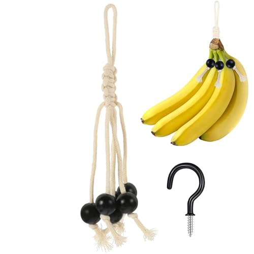 Générique Aufbewahrung aus Baumwollseil – Bananenhalter – Bananenhalter aus Holzperlen, Kleiderbügel für Trauben Générique Aufbewahrung aus Baumwollseil – Bananenhalter – Bananenhalter aus Holzperlen, Kleiderbügel für Trauben von Générique
