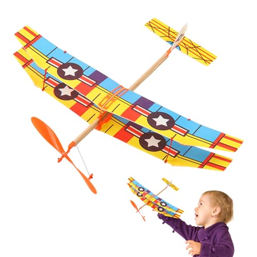Générique Biplane Model Kit, Rubber Band Aircraft, 19,69 x 16,93 Zoll Airplane Building Toys, buntes Authentic Materials, Easy Assembly Design for Children Entertainment and Learning von Générique