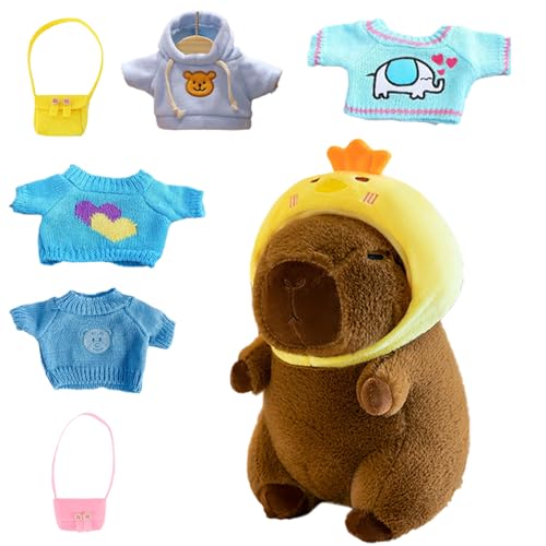Générique Capybara Plüschspielzeug mit Kleidung, niedliches Plüschtier zum Ankleiden von Capybara, Spielzeug aus – niedliche Plüschtiere, Puppen, verkleiden Sie sich mit 4 Kleidungsstücken Générique Capybara Plüschspielzeug mit Kleidung, niedliches Plüschtier zum Ankleiden von Capybara, Spielzeug aus – niedliche Plüschtiere, Puppen, verkleiden Sie sich mit 4 Kleidungsstücken von Générique