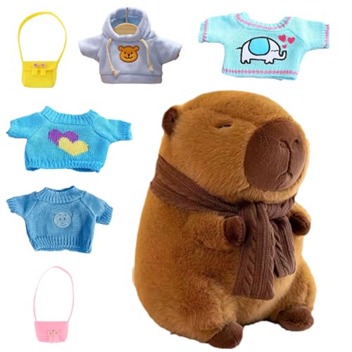 Générique Capybara Plüschspielzeug mit Kleidung, niedliches Plüschtier zum Ankleiden von Capybara, niedliches Tier, zum Anziehen | Verkleidet für Herbst und Winter, Puppen aus Générique Capybara Plüschspielzeug mit Kleidung, niedliches Plüschtier zum Ankleiden von Capybara, niedliches Tier, zum Anziehen | Verkleidet für Herbst und Winter, Puppen aus von Générique