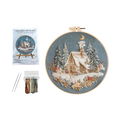 Générique Christmas Embroidery Kit, Winter Holiday Decoration Crafting Accessories, Christmas Embroidery Kit with Pattern for Rainy Day Activity Home Road Trip Générique Christmas Embroidery Kit, Winter Holiday Decoration Crafting Accessories, Christmas Embroidery Kit with Pattern for Rainy Day Activity Home Road Trip von Générique