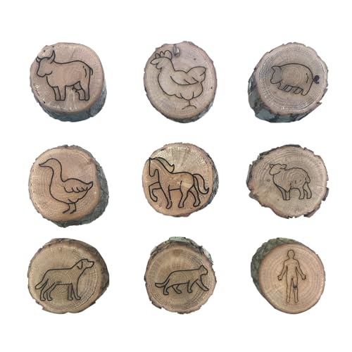 Générique Footprint Stamps, Craft Stamps, Creative Design Clear Print, Easy Grip Ink, kompatibel mit Fun Learning Animal Theme Compact Size Portable Pack, Holzstempel für Kinder von Générique