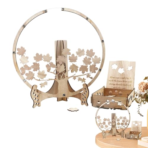 Générique Gästebuch für Hochzeit, Ahornblatt – elegantes Gästebuch aus Holz | transparente Speicherbox, romantisch, für Hochzeitsfeier, und Groom Party Ann Générique Gästebuch für Hochzeit, Ahornblatt – elegantes Gästebuch aus Holz | transparente Speicherbox, romantisch, für Hochzeitsfeier, und Groom Party Ann von Générique