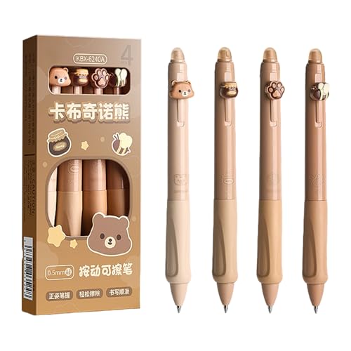 Générique Gelschreiber, Gelschreiber, einziehbare Kugelschreiber | Set mit 4 Schreibwerkzeugen für den Besprechungsraum im Klassenzimmer, Zeichentrickwaren von Générique