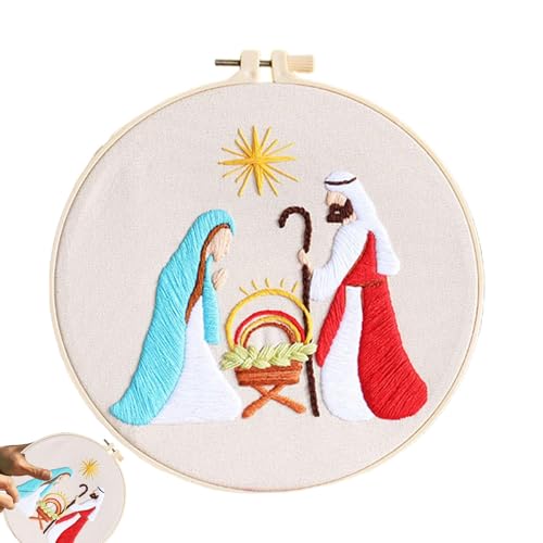 Générique Krippensets für Erwachsene, Krippen-Stickerei-Set für Anfänger, Stick-Dekorationsset, besticktes Weihnachtskrippen-Zubehör für Erwachsene Générique Krippensets für Erwachsene, Krippen-Stickerei-Set für Anfänger, Stick-Dekorationsset, besticktes Weihnachtskrippen-Zubehör für Erwachsene von Générique